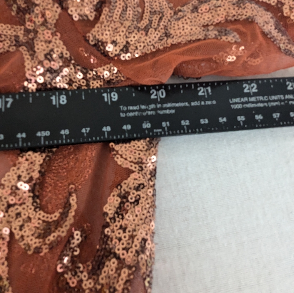 Southern Fried Chics NWT Copper Sequin Duster Medium - Picture 10 of 14